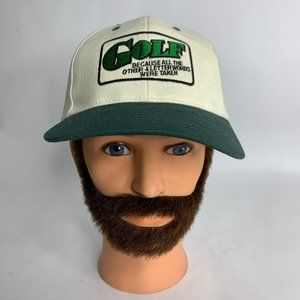 Vintage GOLF Because All The Other 4 Letter Words Were Taken Snapback Cap Hat